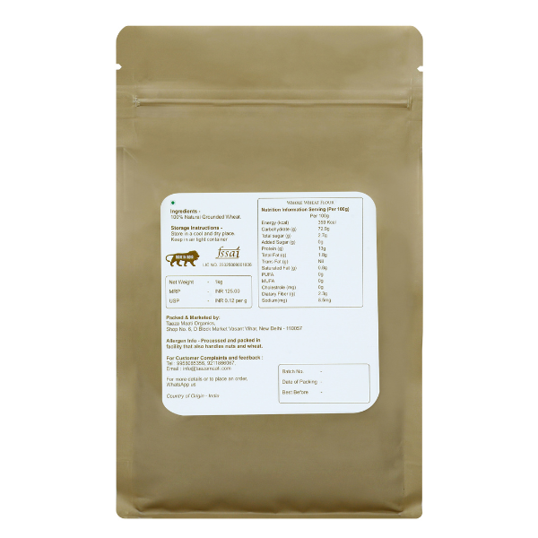 Taaza Maati Organics Whole Wheat Flour (Atta) – 100% Pure & Natural - Image 2